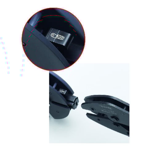 KNIPEX 97 33 02 MultiCrimp® Crimpzange mit Wechselmagazin mit Mehrkomponenten-Hüllen brüniert 250 mm