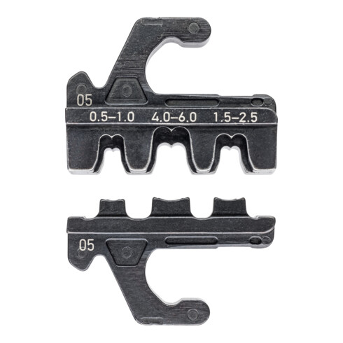 KNIPEX 97 39 05 Crimpeinsatz für unisolierte, offene Steckverbinder (4,8 + 6,3 mm Steckerbreite)