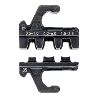 KNIPEX 97 39 05 Crimpeinsatz für unisolierte, offene Steckverbinder (4,8 + 6,3 mm Steckerbreite) 