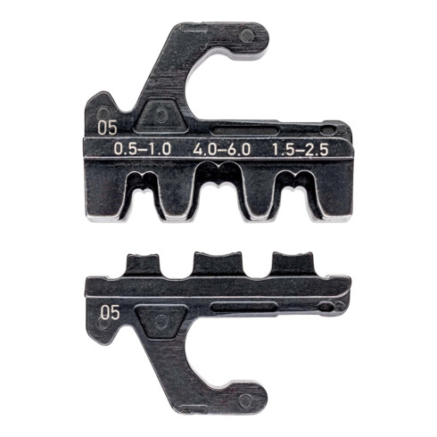 KNIPEX 97 39 05 Crimpeinsatz für unisolierte, offene Steckverbinder (4,8 + 6,3 mm Steckerbreite)