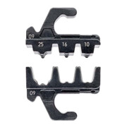 KNIPEX 97 39 09 Crimpeinsatz für isolierte + unisolierte Aderendhülsen 10 / 16 / 25 mm² 