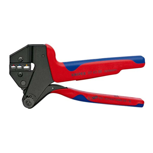 KNIPEX 97 43 06 Crimp-Systemzange für auswechselbare Crimpeinsätze mit Mehrkomponenten-Hüllen brüniert 200 mm