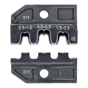 KNIPEX 97 49 05 Crimpeinsatz für unisolierte, offene Steckverbinder (4,8 + 6,3 mm Steckerbreite) 