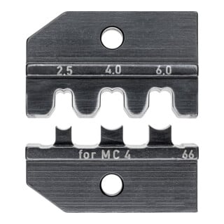 KNIPEX 97 49 66 Crimpeinsatz für Solar-Steckverbinder MC4® & MC4® EVO2 2,5/4/6 mm² 