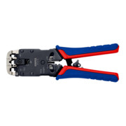 KNIPEX 97 51 12 Crimpzange für Westernstecker mit Mehrkomponenten-Hüllen brüniert 200 mm