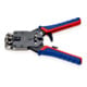 KNIPEX 97 51 12 Crimpzange für Westernstecker mit Mehrkomponenten-Hüllen brüniert 200 mm