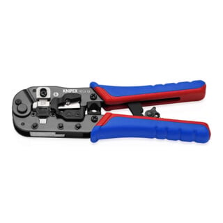 KNIPEX 97 51 13 SB Crimpzange für RJ45-Westernstecker mit Mehrkomponenten-Hüllen brüniert 190 mm