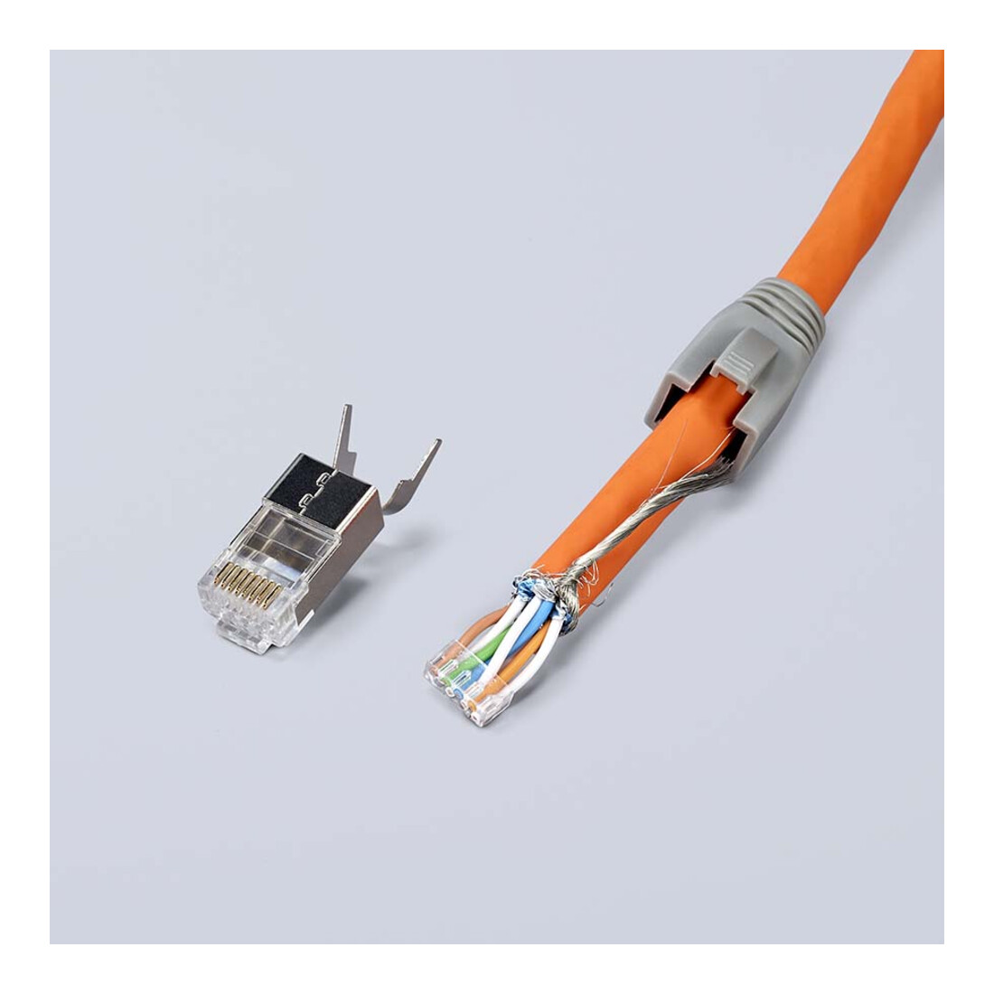 KNIPEX 97 51 13 SB Crimpzange für RJ45-Westernstecker mit Mehrkomponenten-Hüllen brüniert 190 mm