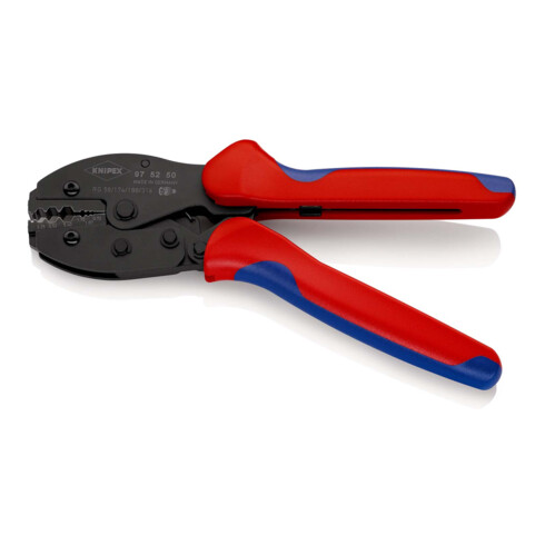 KNIPEX 97 52 50 PreciForce® Crimpzange mit Mehrkomponenten-Hüllen brüniert 220 mm
