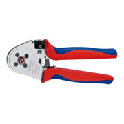 KNIPEX 97 52 65 A Vierdornpresszange für gedrehte Kontakte mit Mehrkomponenten-Hüllen verchromt 230 mm