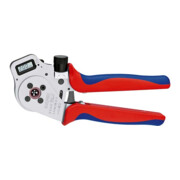 KNIPEX 97 52 65 DG A Vierdornpresszange für gedrehte Kontakte mit Mehrkomponenten-Hüllen verchromt 240 mm
