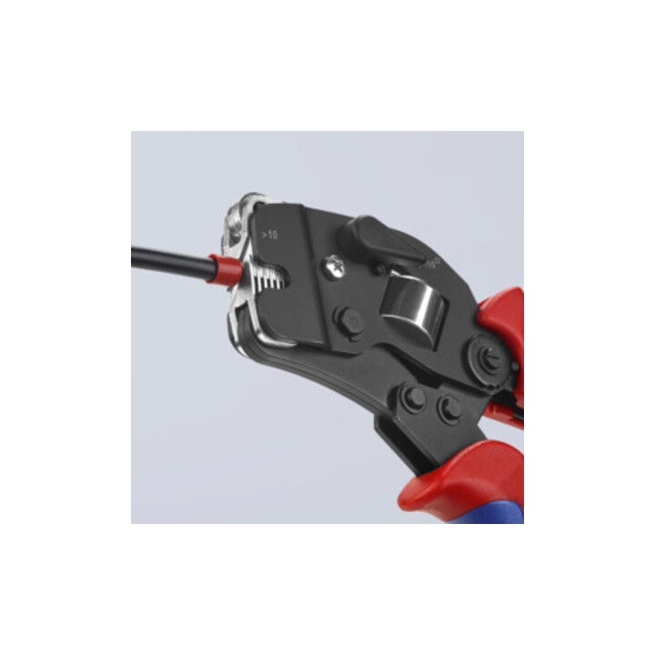 KNIPEX 97 53 09 SB Selbsteinstellende Crimpzange für Aderendhülsen mit Fronteinführung mit Mehrkomponenten-Hüllen brüniert 190 mm