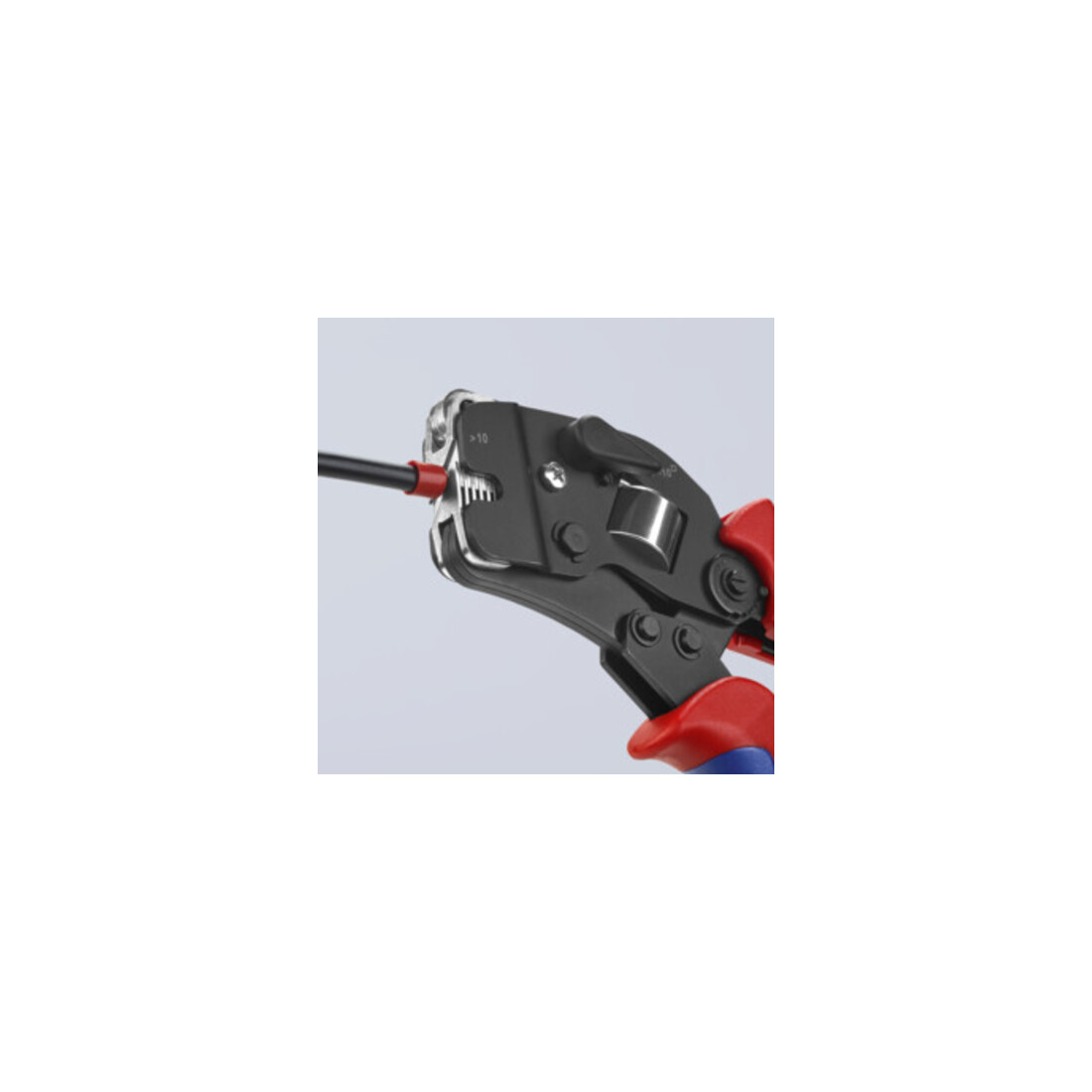 KNIPEX 97 53 09 SB Selbsteinstellende Crimpzange für Aderendhülsen mit Fronteinführung mit Mehrkomponenten-Hüllen brüniert 190 mm