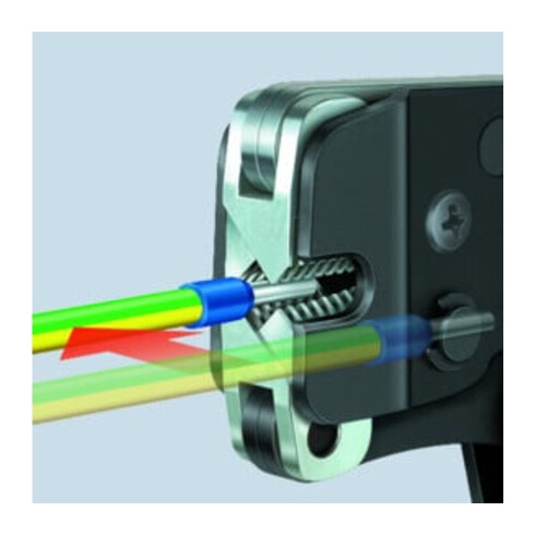 KNIPEX 97 53 09 SB Selbsteinstellende Crimpzange für Aderendhülsen mit Fronteinführung mit Mehrkomponenten-Hüllen brüniert 190 mm