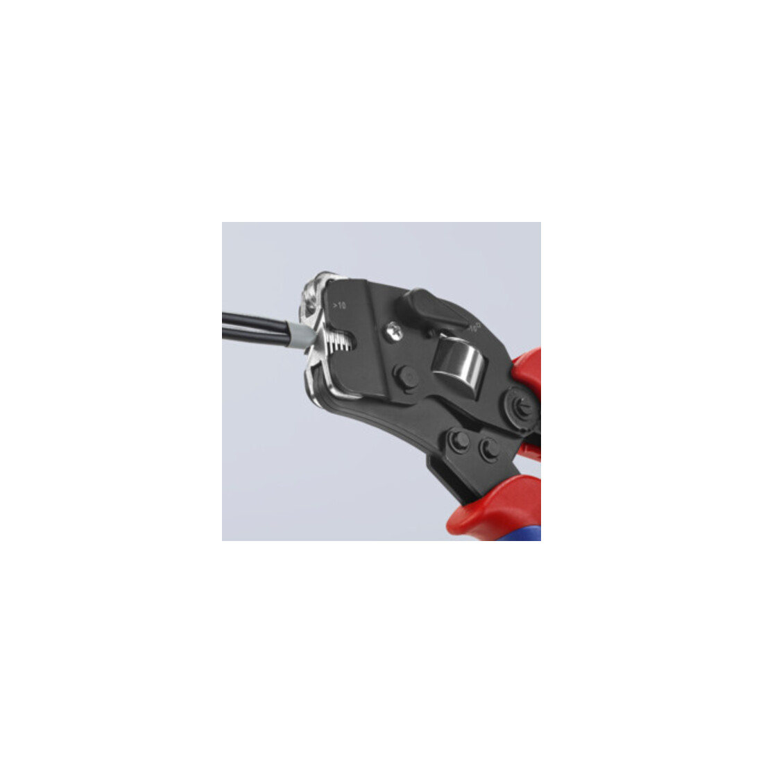 KNIPEX 97 53 09 SB Selbsteinstellende Crimpzange für Aderendhülsen mit Fronteinführung mit Mehrkomponenten-Hüllen brüniert 190 mm