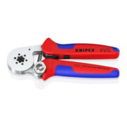 KNIPEX 97 55 14 SB Selbsteinstellende Crimpzange für Aderendhülsen mit Seiteneinführung mit Mehrkomponenten-Hüllen verchromt 180 mm