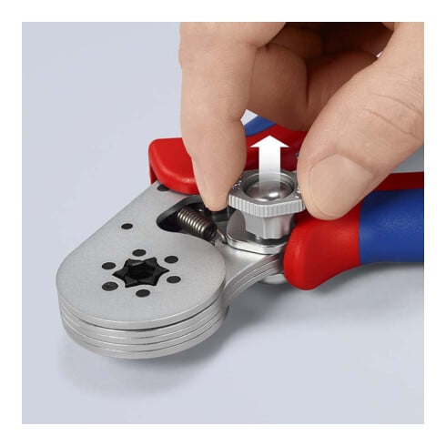 KNIPEX 97 55 14 SB Selbsteinstellende Crimpzange für Aderendhülsen mit Seiteneinführung mit Mehrkomponenten-Hüllen verchromt 180 mm