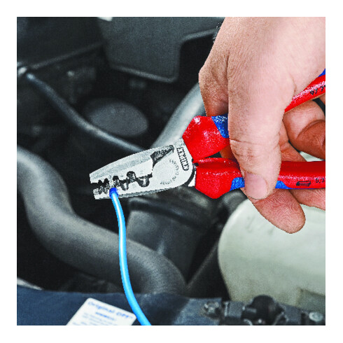 KNIPEX 97 71 180 Crimpzange für Aderendhülsen mit Kunststoff überzogen 180 mm