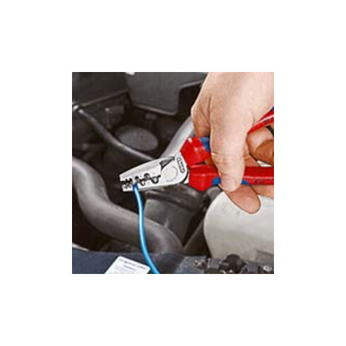 KNIPEX 97 71 180 Crimpzange für Aderendhülsen mit Kunststoff überzogen 180 mm