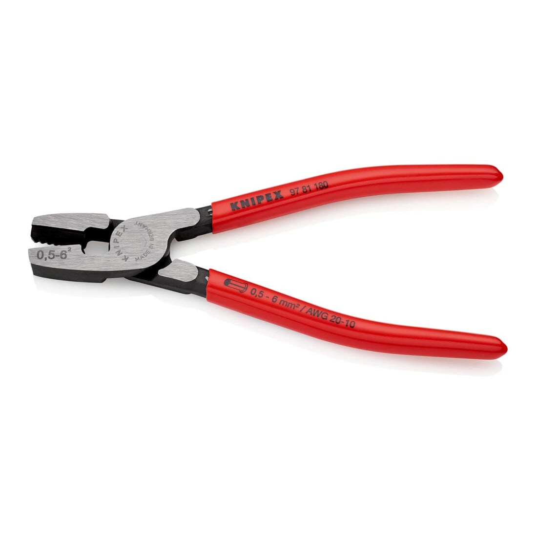 KNIPEX 97 81 180 Krimptang voor adereindhulzen met vooringang 180 mm