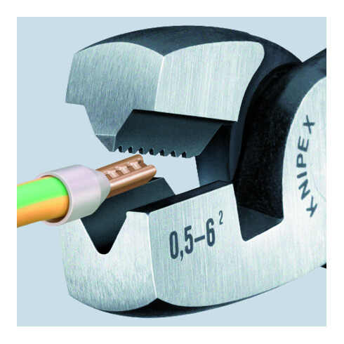 KNIPEX 97 81 180 Krimptang voor adereindhulzen met vooringang 180 mm