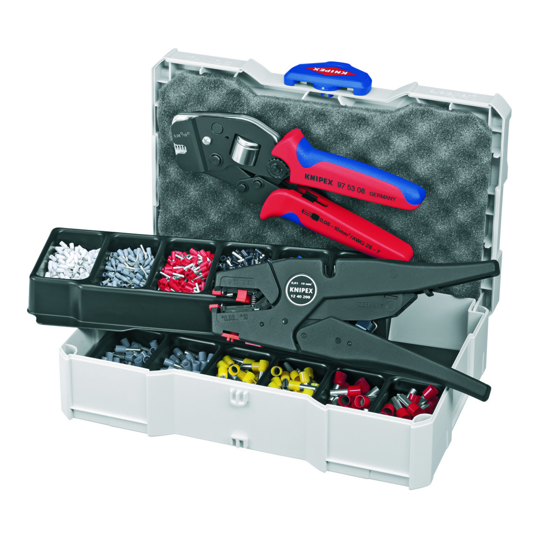 KNIPEX 97 90 12 Crimp-Sortiment für Aderendhülsen 265 mm