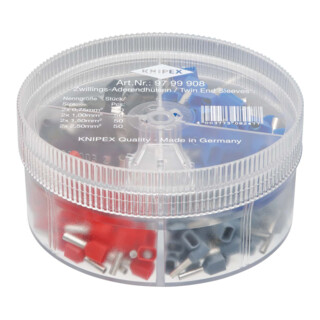 KNIPEX 97 99 908 Sortimentsboxen mit 200 Twin-Aderendhülsen 4-teilig 
