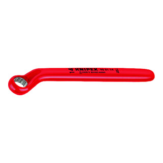 KNIPEX Chiave ad anello, diritta, cromata, isolata 1000V