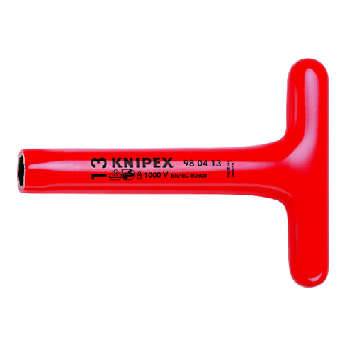 KNIPEX 98 04 17 Steckschlüssel mit T-Griff VDE 200 mm
