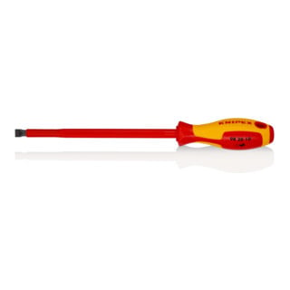 KNIPEX 98 20 10 Schraubendreher für Schlitzschrauben isolierender Mehrkomponenten-Griff, VDE-geprüft brüniert 320 mm