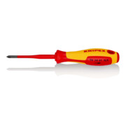 KNIPEX 98 24 01 SLS Schraubendreher (Slim) PlusMinus Phillips® isolierender Mehrkomponenten-Griff, VDE-geprüft brüniert 187 mm