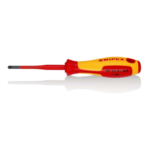KNIPEX 98 25 01 SLS Schraubendreher (Slim) PlusMinus Pozidriv® isolierender Mehrkomponenten-Griff, VDE-geprüft brüniert 187 mm