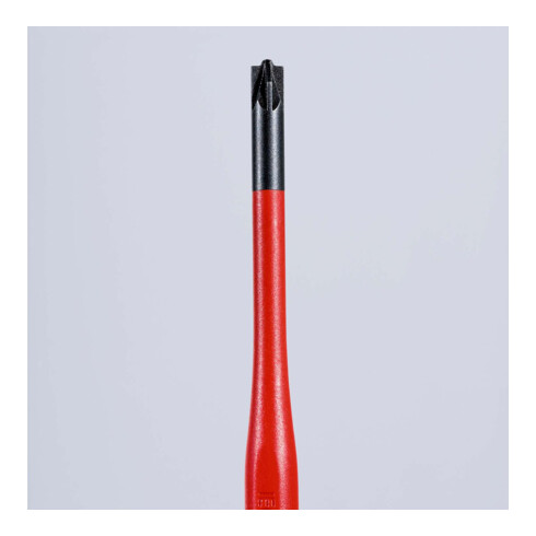 KNIPEX 98 25 01 SLS Schraubendreher (Slim) PlusMinus Pozidriv® isolierender Mehrkomponenten-Griff, VDE-geprüft brüniert 187 mm