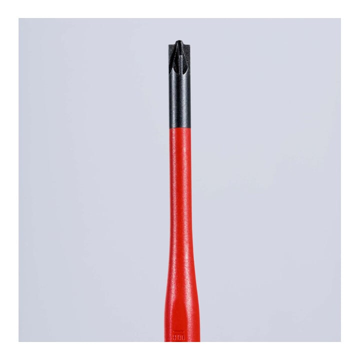 KNIPEX 98 25 01 SLS Schraubendreher (Slim) PlusMinus Pozidriv® isolierender Mehrkomponenten-Griff, VDE-geprüft brüniert 187 mm