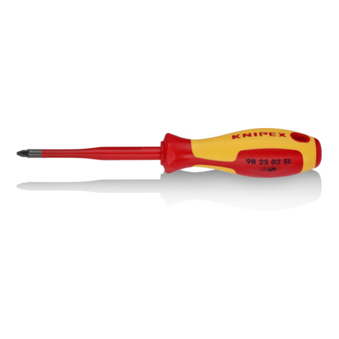 KNIPEX Cacciavite (Slim) per viti con testa a croce Pozidriv® 98 25 02 SL brunito VDE, 212mm