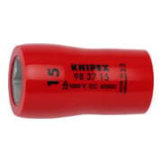 KNIPEX 98 37 15 Steckschlüsseleinsatz für Sechskantschrauben mit Innenvierkant 3/8" 47 mm