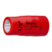 KNIPEX 98 47 11/16" Steckschlüsseleinsatz (Doppel-Sechskant) mit Innenvierkant 1/2" 55 mm