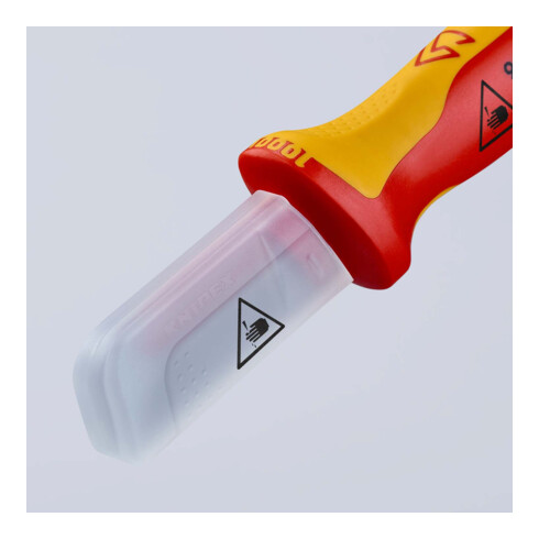 KNIPEX 98 54 Kabelmesser isolierender Mehrkomponenten-Griff, VDE-geprüft 190 mm