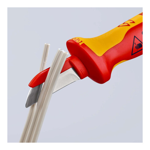 KNIPEX 98 54 Kabelmesser isolierender Mehrkomponenten-Griff, VDE-geprüft 190 mm