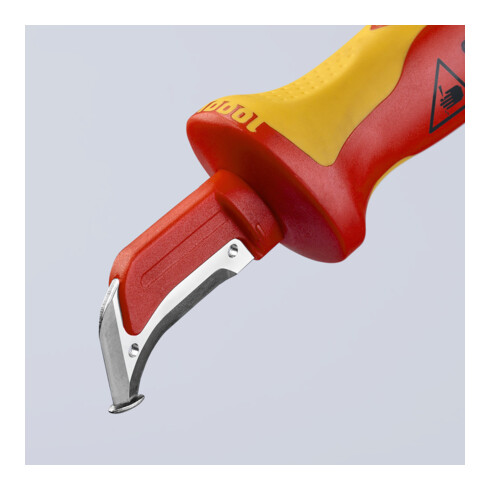 KNIPEX 98 55 Ontmantelingsmes met glijschoen VDE 180 mm