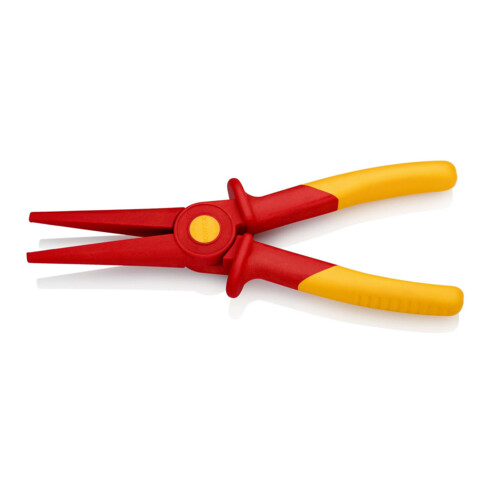 KNIPEX 98 62 02 Flachrundzange aus Kunststoff isolierend mit Weichkunststoff-Zone für sicheren Halt Kunststoff 220 mm