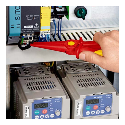 KNIPEX 98 62 02 Flachrundzange aus Kunststoff isolierend mit Weichkunststoff-Zone für sicheren Halt Kunststoff 220 mm