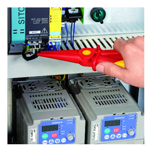 KNIPEX 98 62 02 Flachrundzange aus Kunststoff isolierend mit Weichkunststoff-Zone für sicheren Halt Kunststoff 220 mm