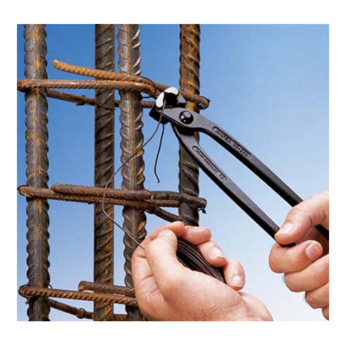 Knipex Monierzange (Rabitz- oder Flechterzange) schwarz atramentiert poliert