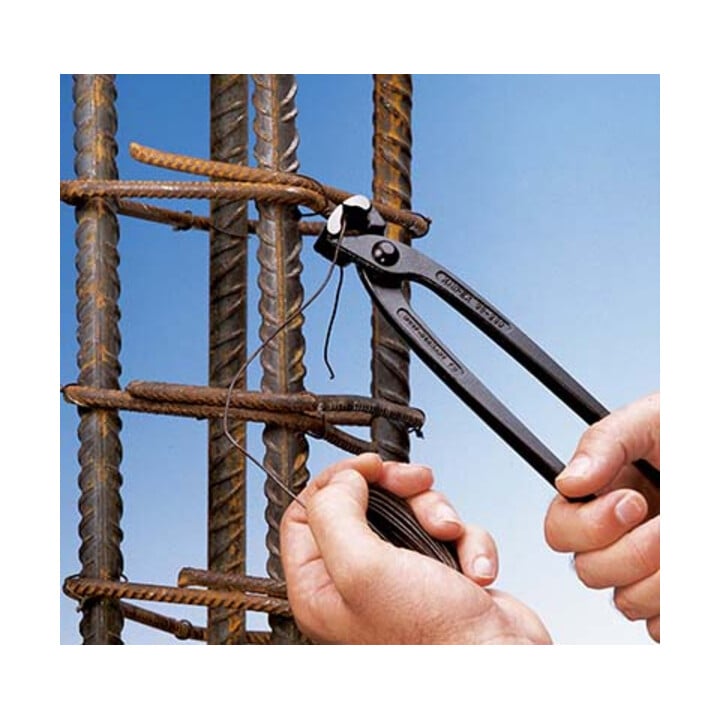 KNIPEX 99 00 220 Monierzange (Rabitz- oder Flechterzange) schwarz atramentiert 220 mm
