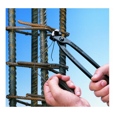 Knipex Monierzange (Rabitz- oder Flechterzange) schwarz atramentiert poliert