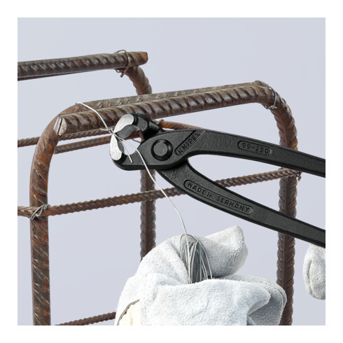 KNIPEX 99 00 280 Monierzange (Rabitz- oder Flechterzange) schwarz atramentiert 280 mm