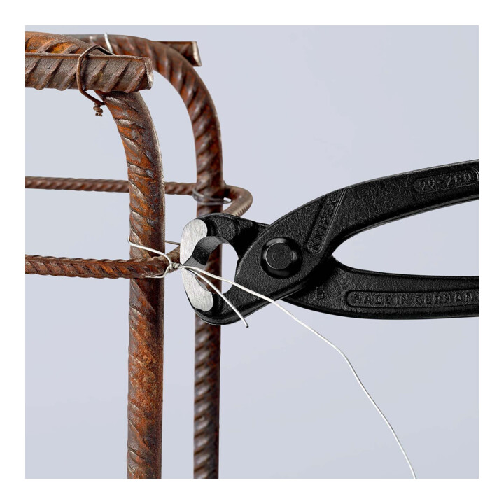 KNIPEX 99 00 280 Monierzange (Rabitz- oder Flechterzange) schwarz atramentiert 280 mm