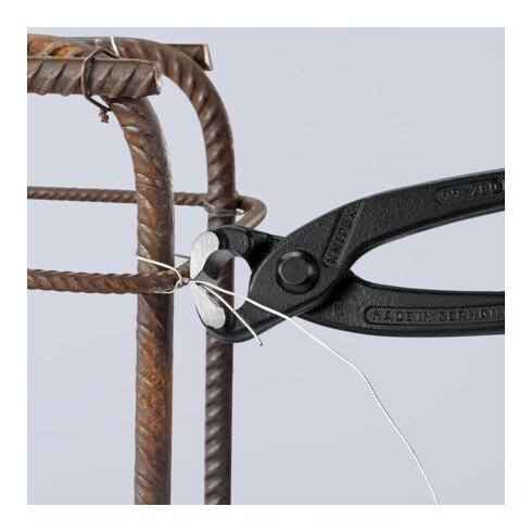 KNIPEX 99 00 280 Monierzange (Rabitz- oder Flechterzange) schwarz atramentiert 280 mm