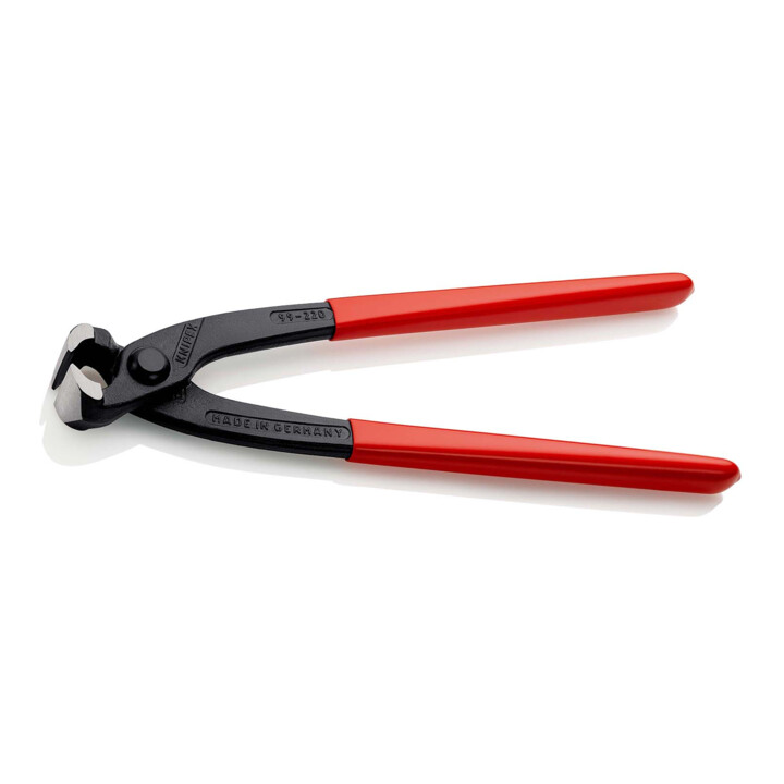 KNIPEX 99 01 220 Monierzange (Rabitz- oder Flechterzange) mit Kunststoff überzogen schwarz atramentiert 220 mm
